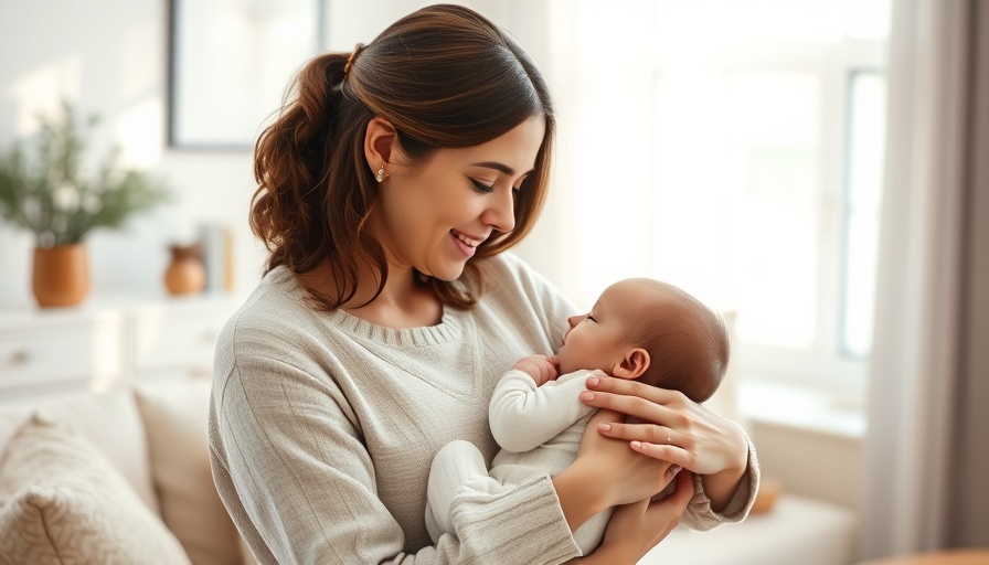 Mother breastfeeding baby in cozy living room during lactation consultation.