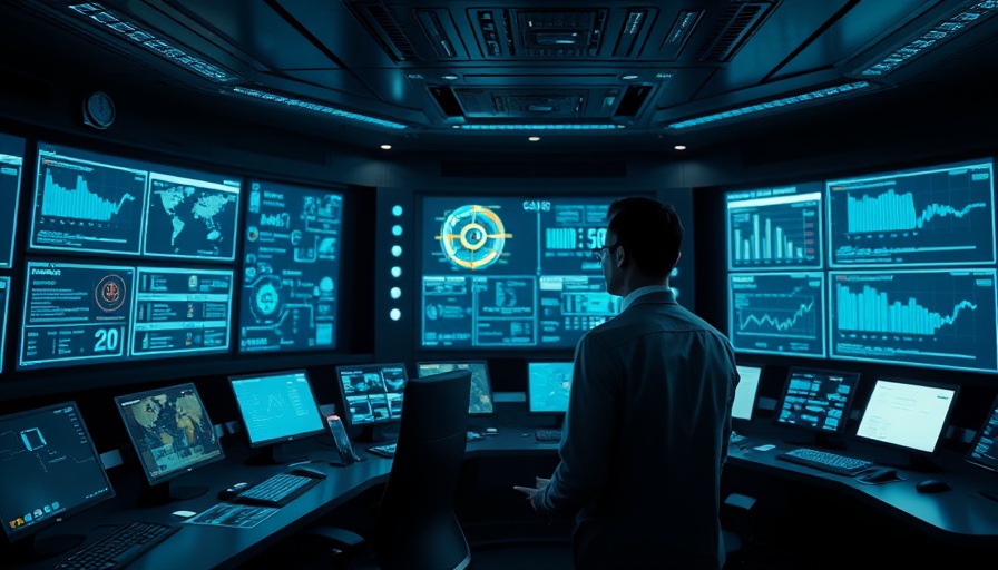 Digital display room for Palantir immigration surveillance analysis.