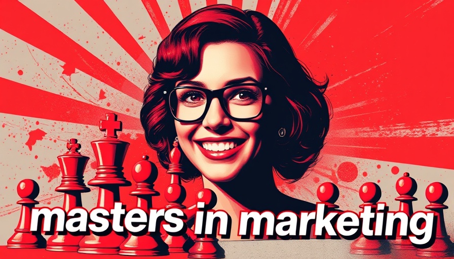 Humor in B2B Marketing creative digital collage with chess elements.