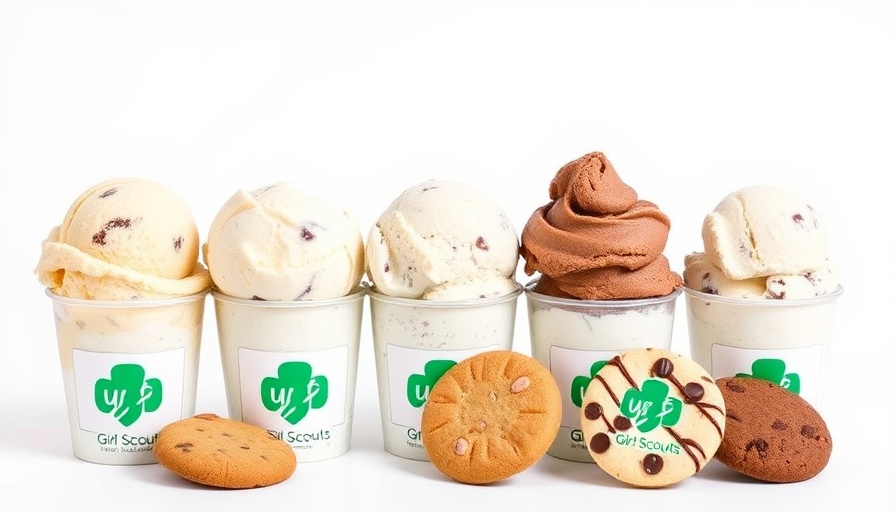 Girl Scout Cookie Ice Cream Pairing chart with fun awards.