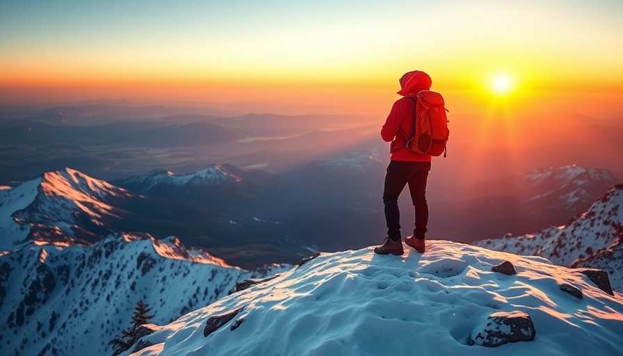 Hiker viewing sunrise on mountain peak: how to choose the right hiking trail for your fitness level.