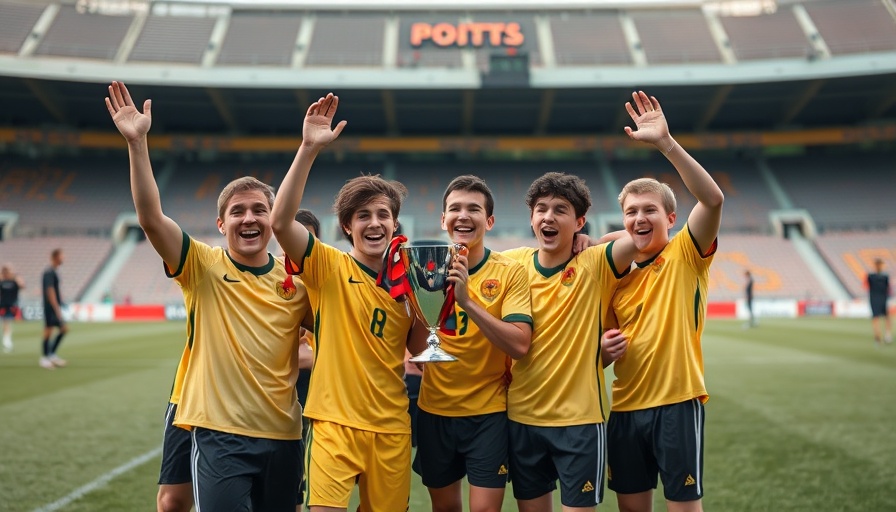 Bayhill Premier Cup champions celebrating with trophy