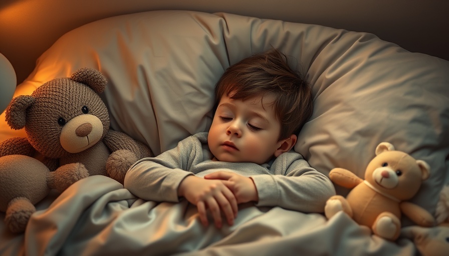 Restless child in bed illustrating sleep disorders in children.