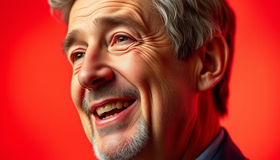 Middle-aged man speaking with a red backdrop, Funerals aren't for the living.