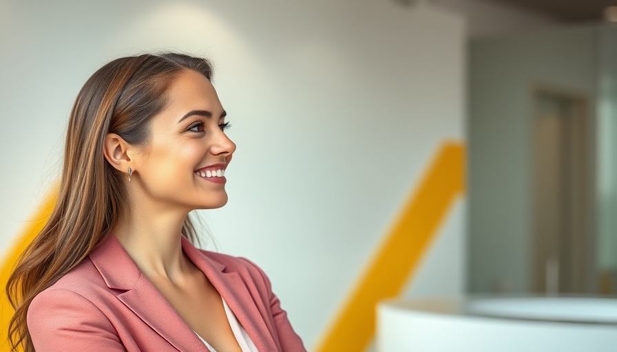Digital marketing news: Professional woman's business profile.