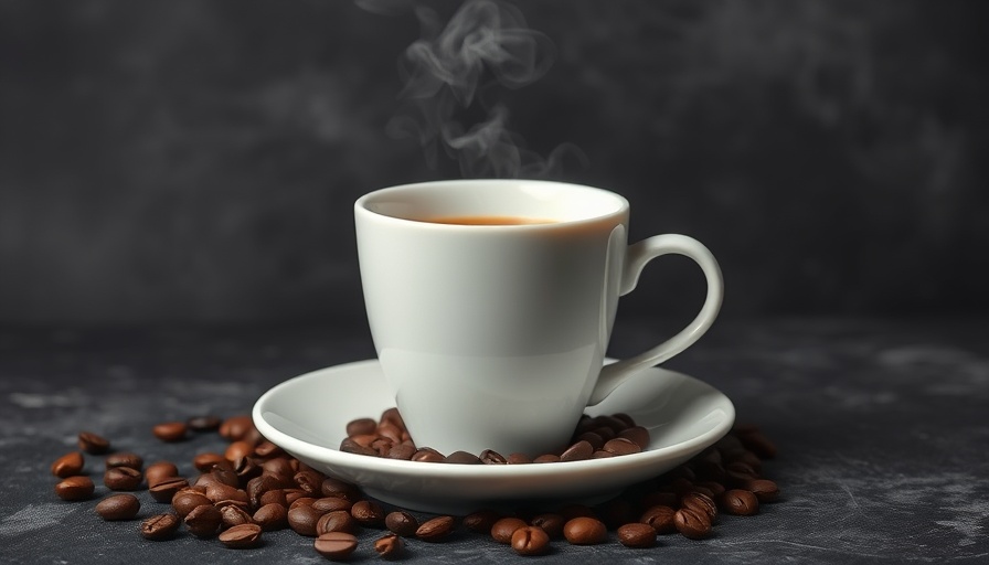 Steaming coffee cup with beans, representing types of coffee drinks for every taste.