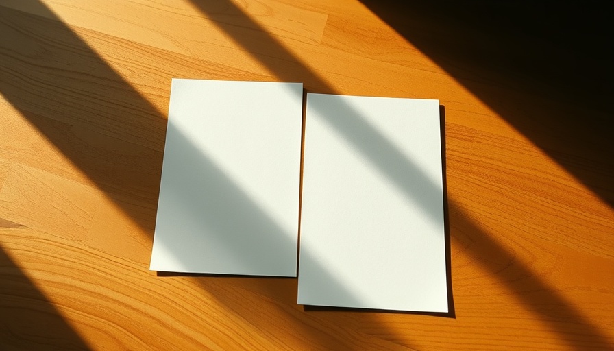 Blank notes on a wooden table representing concepts in AI in digital marketing.