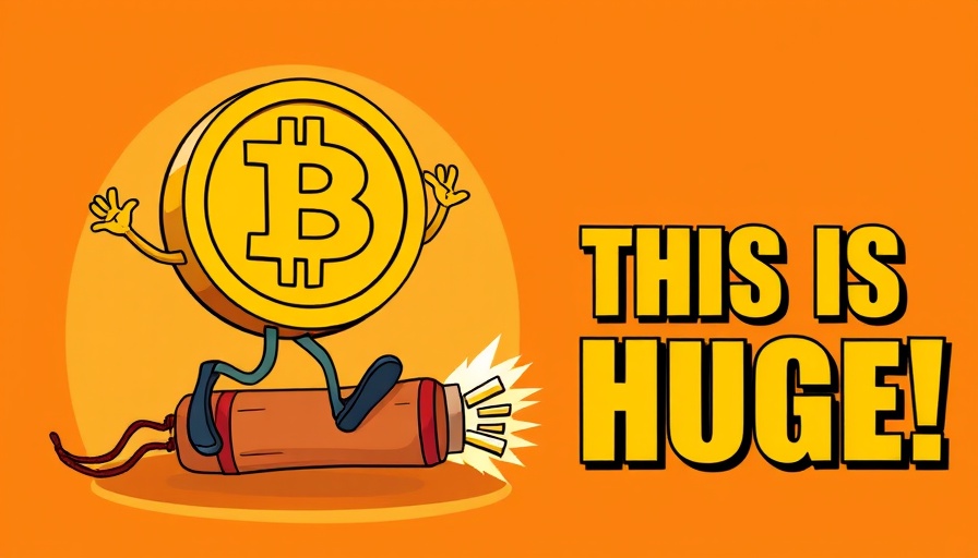 Bitcoin ETF concept with cartoon Bitcoin on dynamite.