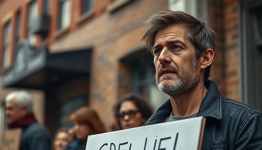 Protest sign held by individual in urban environment, highlighting I.C.E. detention issue, related to U.S. judge immigration deportation process.
