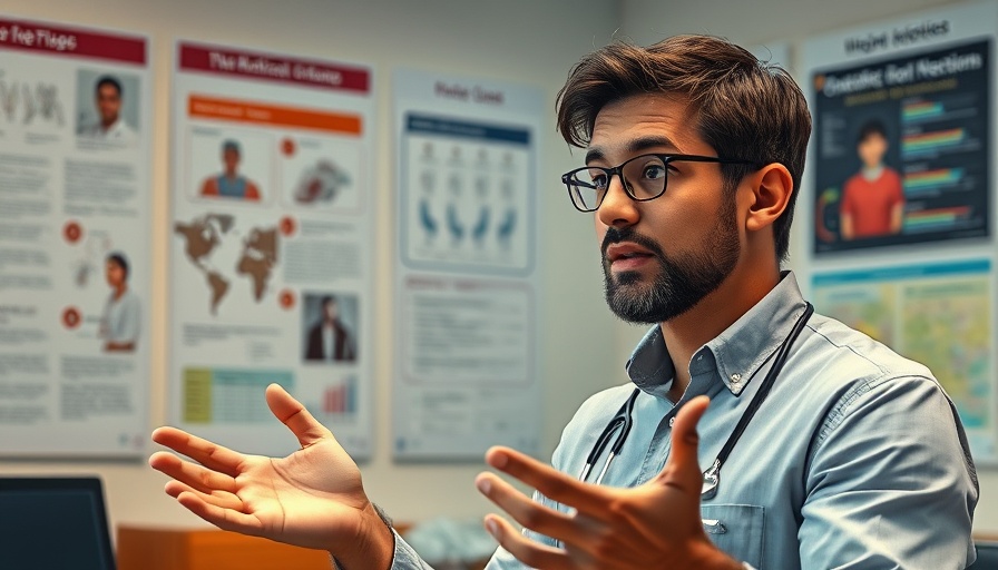Man discussing natural remedies for high blood pressure in an office.