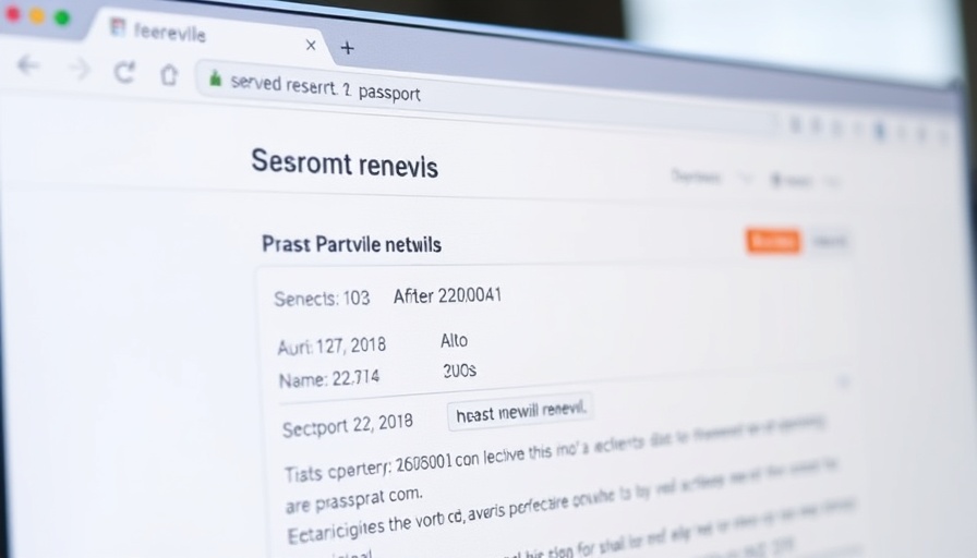 Zero-click search optimization showcased in passport renewal results.