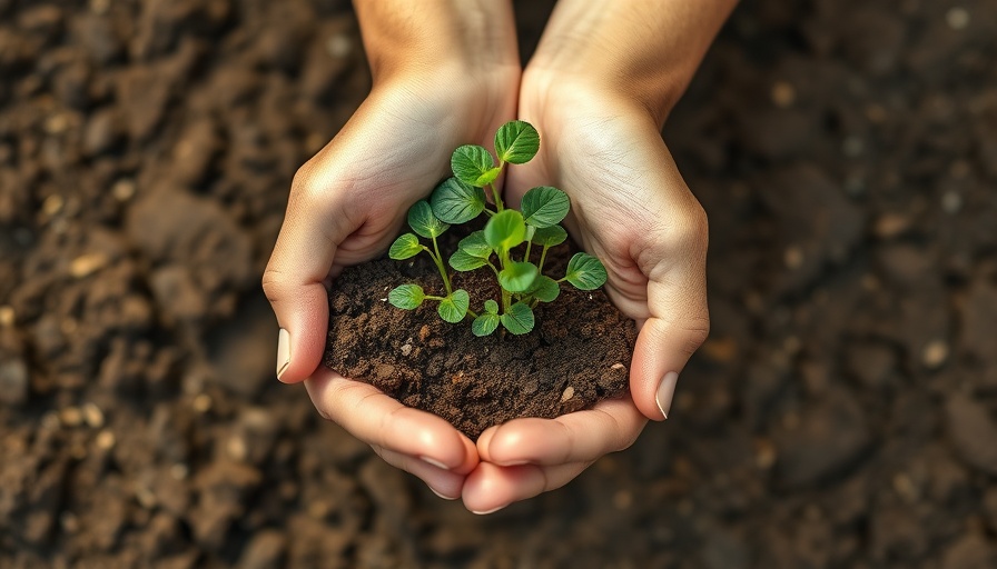 Hands nurturing seedlings, symbolizing growth and care in anxiety disorders.