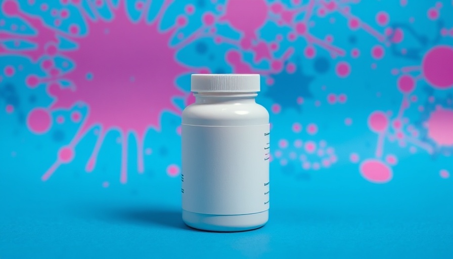 Modern UTI defense supplement jar with vibrant background.