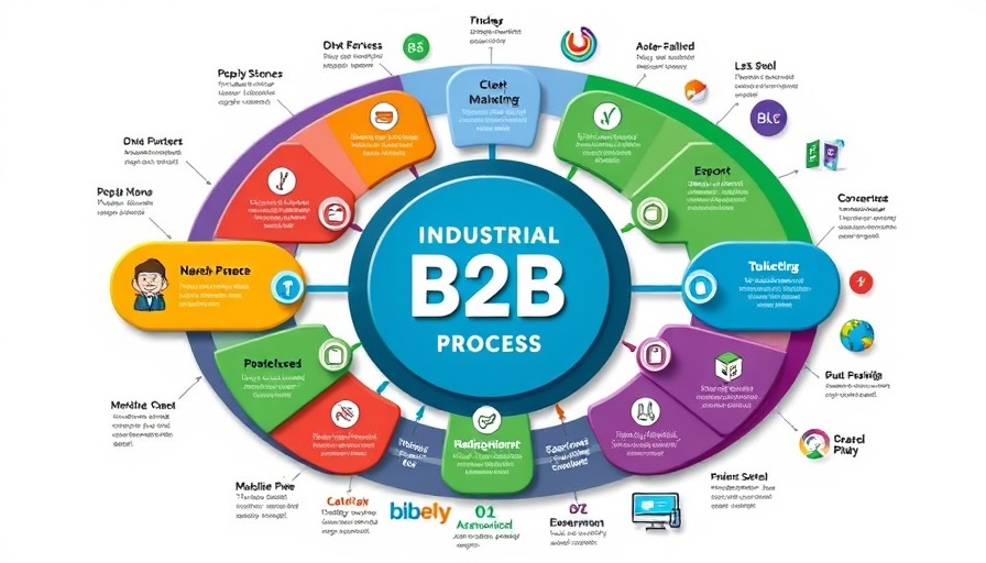 Marketing enablement in Industrial B2B process flowchart.