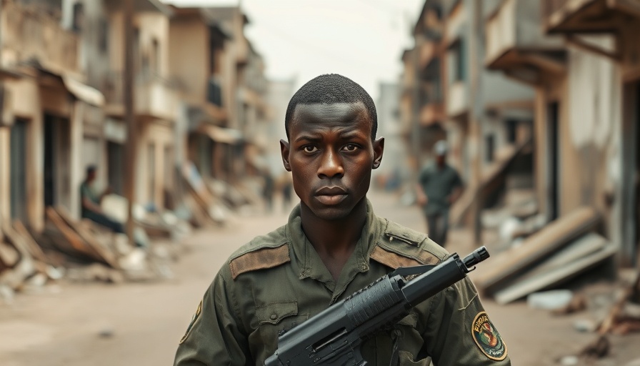 Nigerian soldier in conflict area, symbolic of Northeast Nigeria Violence