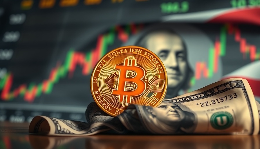 Bitcoin facing financial challenges depicted with modern digital art style.