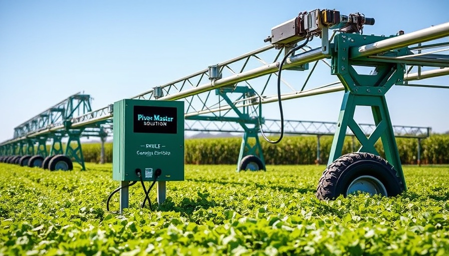 Energy-efficient irrigation system with Pivot Master Solution box.