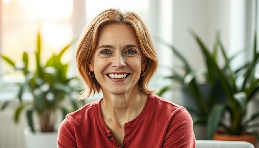 Middle-aged woman smiling indoors, Thinking Like a Dog Business Insights