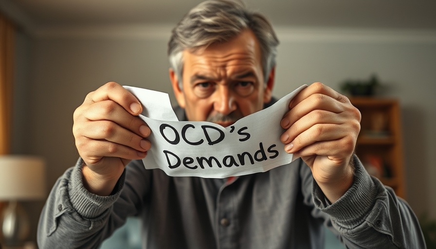 Person tearing OCD's demands papers, seeking OCD treatment.