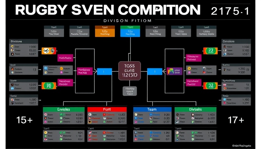 Chart of Rugby Sevens Competition model structure for SVNS series divisions.