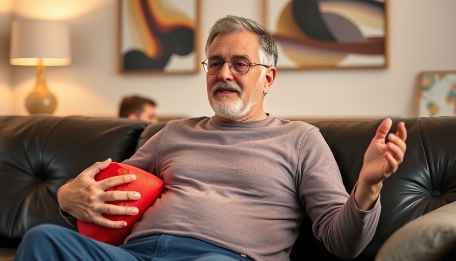 Pillow Posture Hack demonstration on a leather sofa.