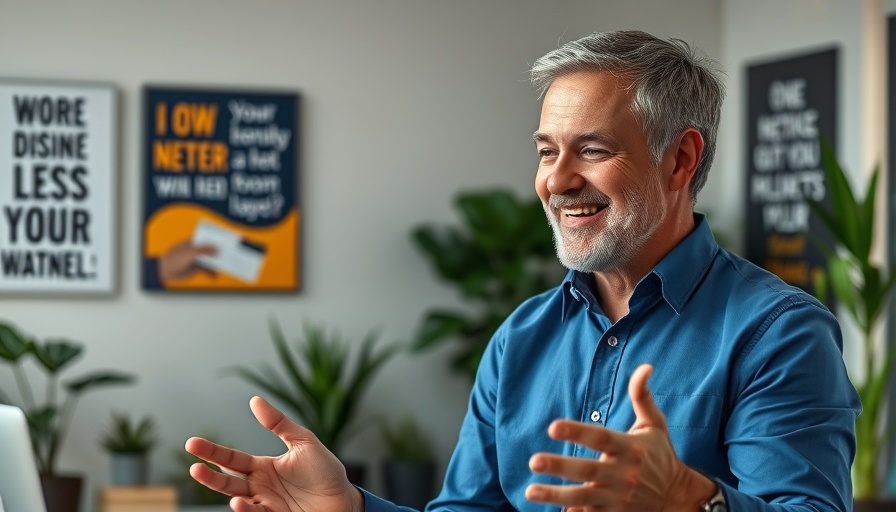 Middle-aged man discussing OCD treatment options indoors.