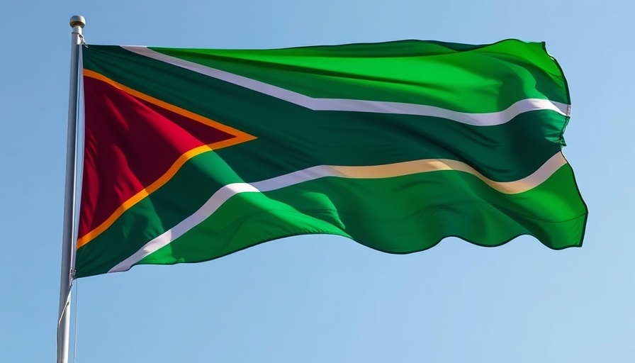 ANC flag waving, symbolizing service delivery in South African politics.