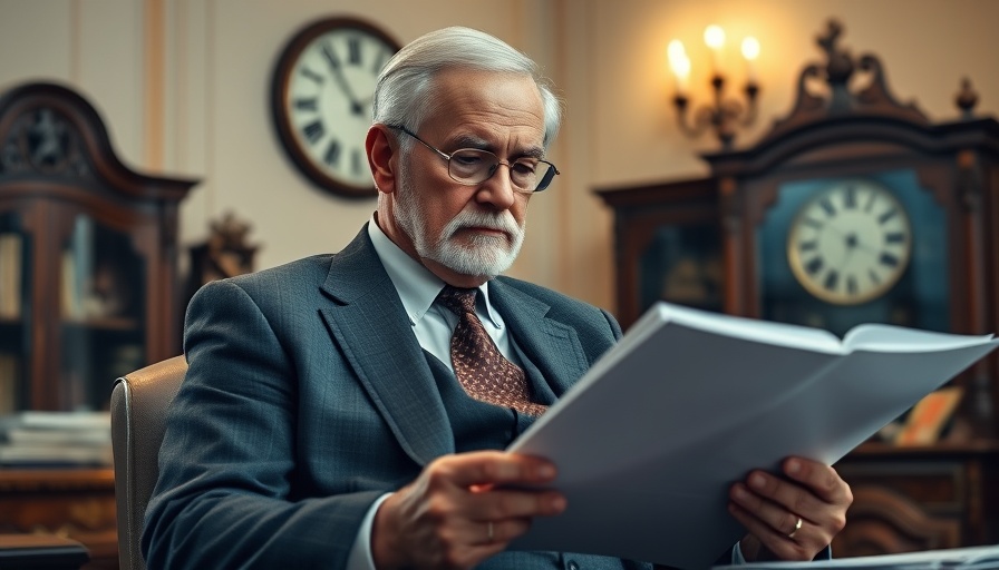Distinguished gentleman reading, suggesting Warren Buffett retirement.