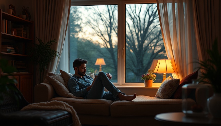 Evening habits for happiness in a cozy reading nook.