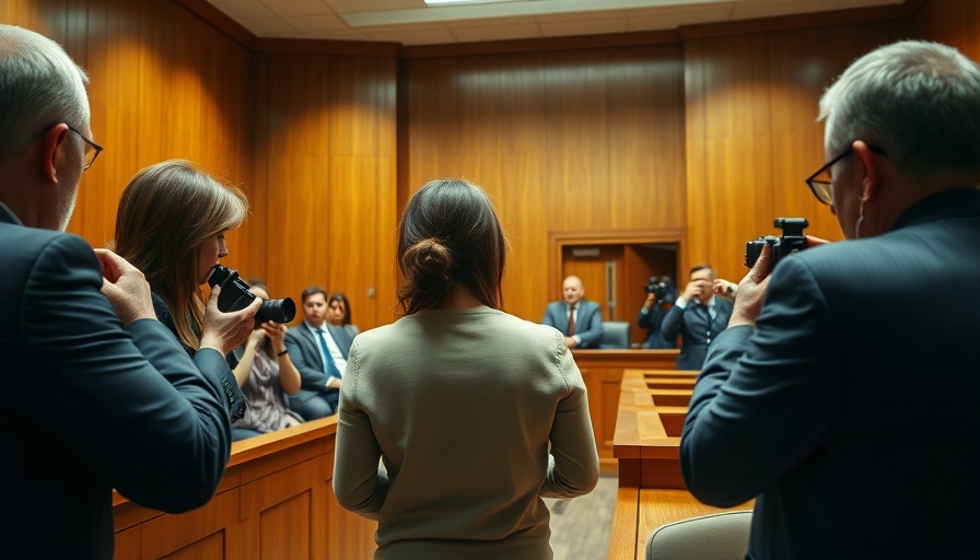 Courtroom scene in asbestos roof removal case South Africa, with photographers capturing events.