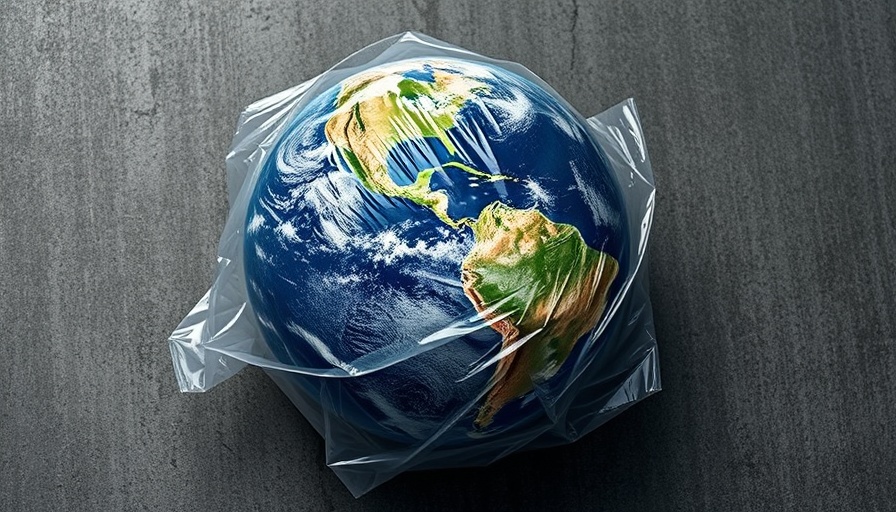 Impact of synthetics on family health: Earth in plastic wrap.