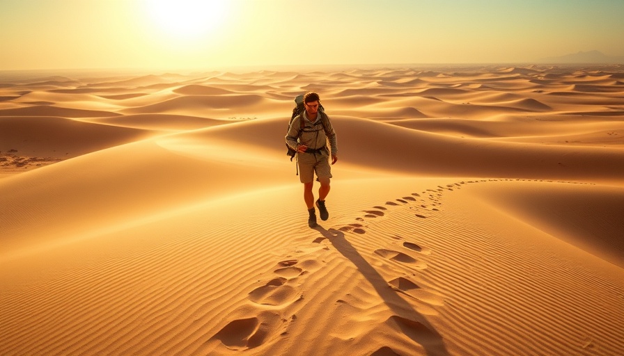 Adventurous hiker crossing sand dunes, Zodiac Signs Known for Bravery.