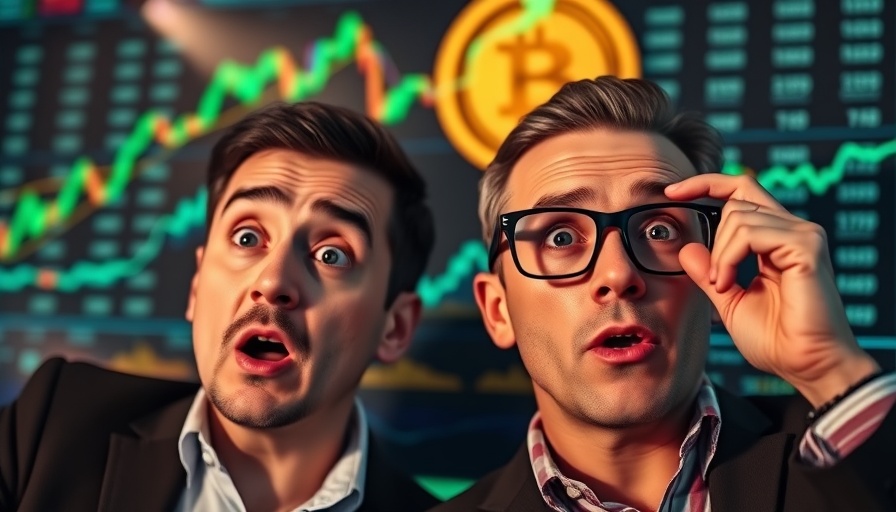 Contrasting reactions to Bitcoin FOMC Press Conference with financial backdrop.