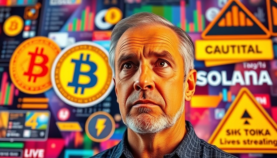Bitcoin Price caution with cryptocurrency symbols, live stream alert.