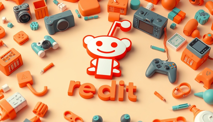 Vibrant 3D design featuring Reddit logo, SEO insights for copywriting interviews.