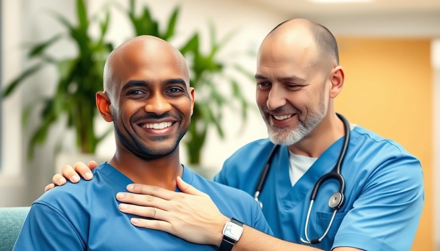 Medical professional discussing hair loss treatment for men.