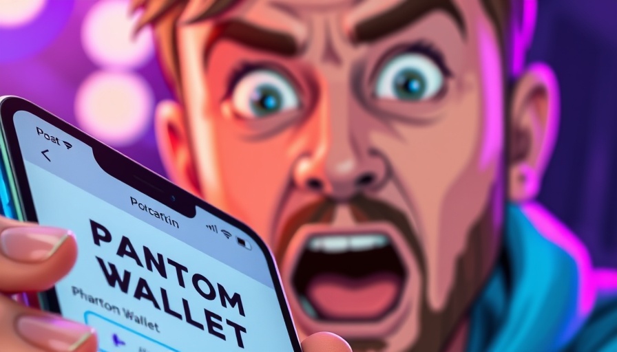 Phantom Wallet tutorial featuring vibrant colors and surprised expression.