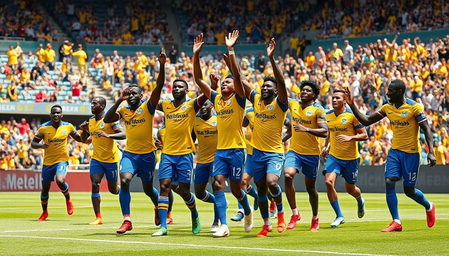 Mamelodi Sundowns celebrating league title win on the field.