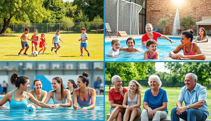 Colorful images of activities for high converting websites for recreation centers.