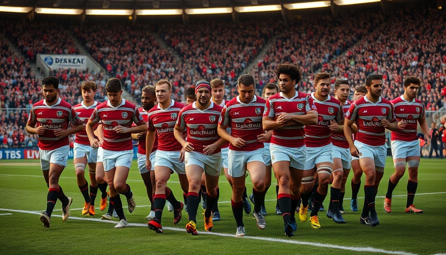 Stormers players leaving rugby field post-match at sunset