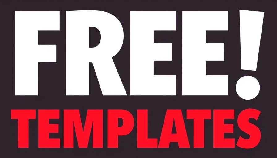 Bold text offering free templates for viral video creation.
