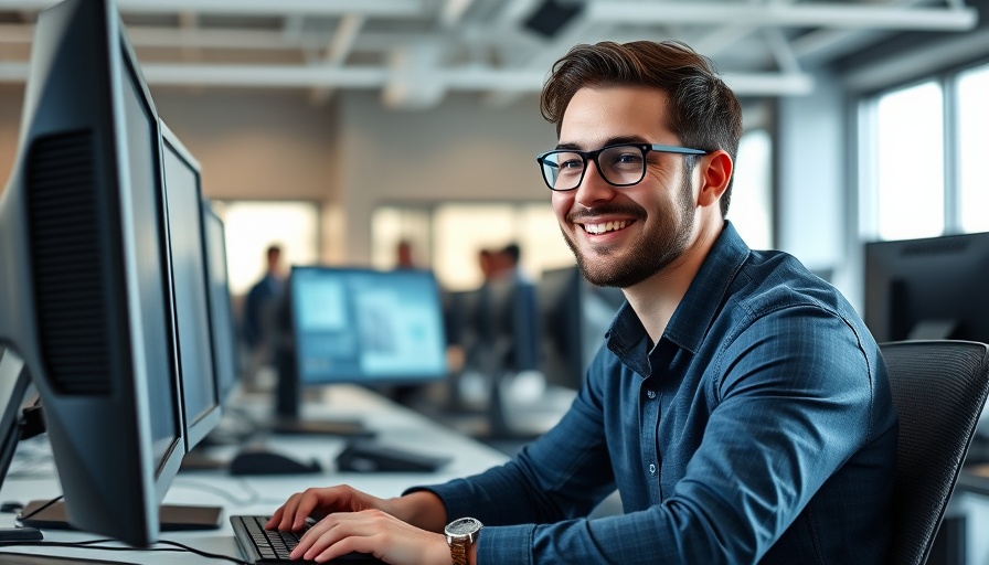 Smiling IT professional providing managed IT support services.
