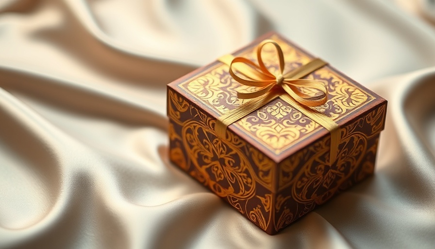 Elegant luxury box design with intricate patterns on satin