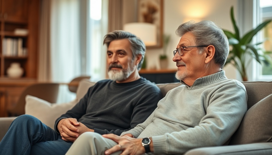 Couple discussing overcoming fear as parents in cozy living room.