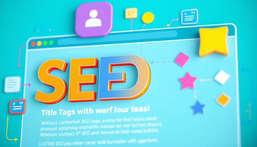 Modern illustration of title tag optimization techniques.