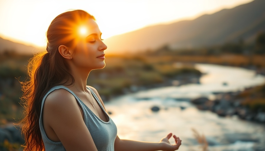 Peaceful meditation in nature for consciousness and anxiety management.