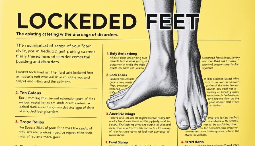 Informative health poster on locked feet's impact on health for parents.