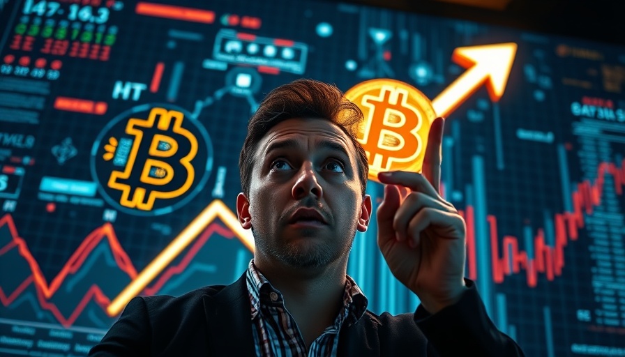Bitcoin feeding frenzy concept with digital currency and rising trend.