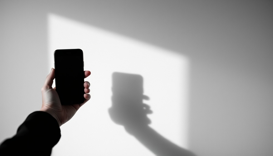 Minimalistic smartphone shadow on wall, Gen Z marketing strategies.
