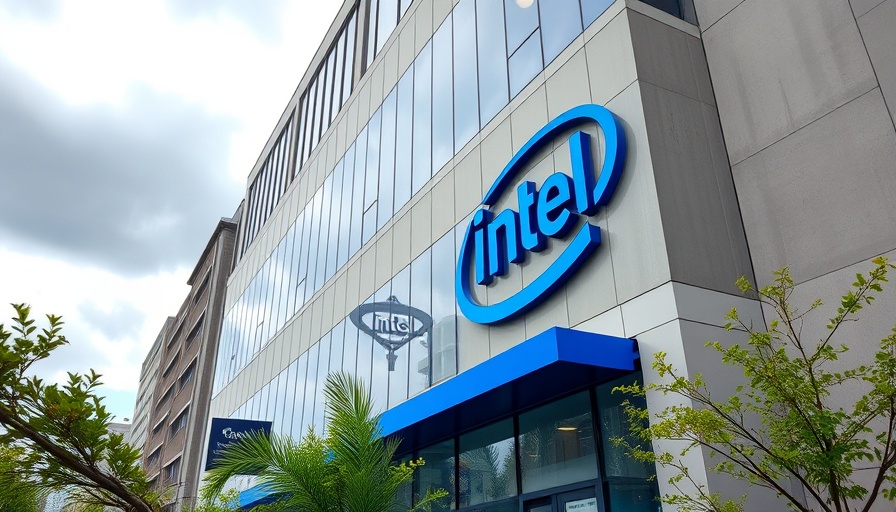 Intel logo on building facade, Intel B2B marketing strategy